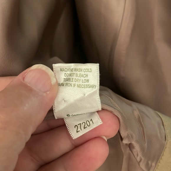 Garnet Hill Hoodie Poncho zipper and snap front women’s Large Tan button sleeve - Picture 9 of 16